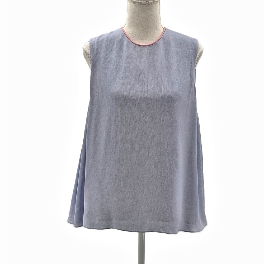 Roksanda Sleeveless Silk Blend Swing Blouse in Periwinkle - Size 8 (US)